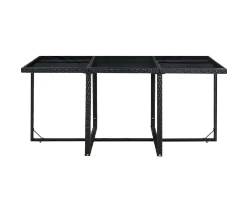 11-Daļīgs Dārza Mēbeļu Komplekts Ar Matračiem, Melns Pe Vidaxl