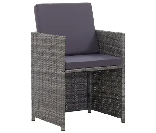 13-Osaline Aiamööblikomplekt Patjadega, Polürotang, Antratsiit