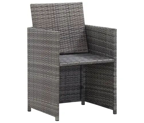 13-Osaline Aiamööblikomplekt Patjadega, Polürotang, Antratsiit