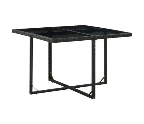 5-Osaline Aiamööblikomplekt Patjadega, Polürotang, Must