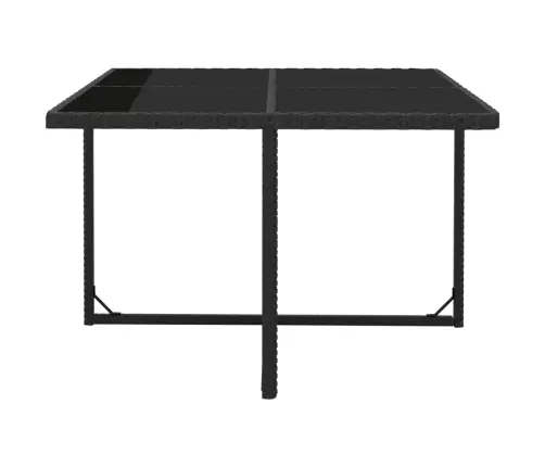 5-Osaline Aiamööblikomplekt Patjadega, Polürotang, Must