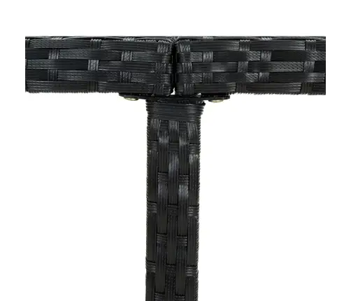 5-Osaline Aiamööblikomplekt Patjadega, Polürotang, Must