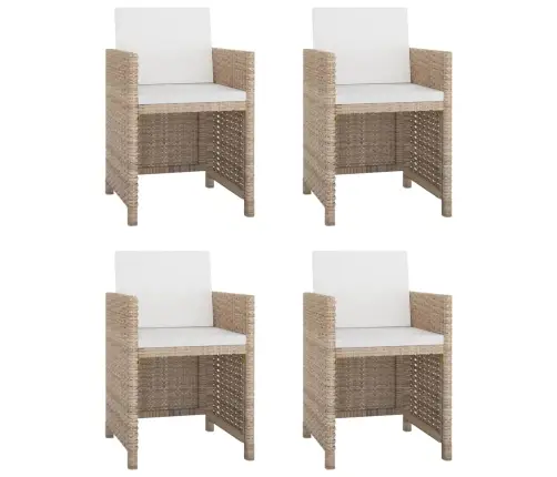 5-Osaline Aiamööblikomplekt Patjadega, Polürotang, Beež