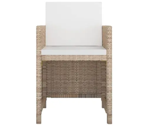 5-Osaline Aiamööblikomplekt Patjadega, Polürotang, Beež