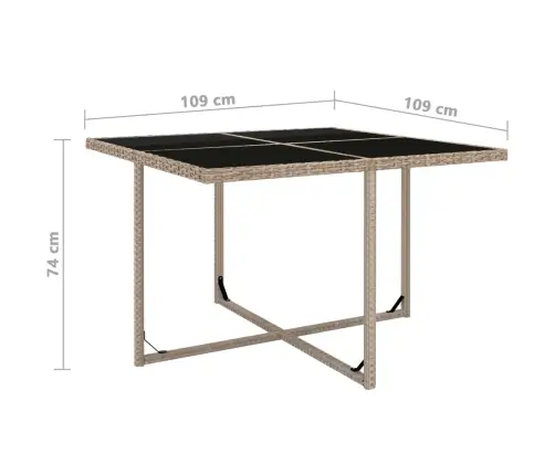 5-Osaline Aiamööblikomplekt Patjadega, Polürotang, Beež