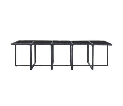 Valgomojo Komplektas Su Pagalvėmis, 15 Dalių, Juodas, Ratanas