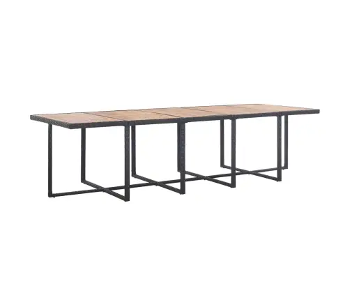 Lauko Komplektas Su Pagalvėmis, 15 Dalių, Juodas, Poliratanas