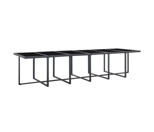 Lauko Komplektas Su Pagalvėmis, 17 Dalių, Juodas, Poliratanas