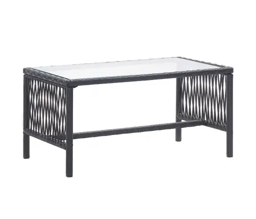 4-Daļīgs Dārza Atpūtas Mēbeļu Komplekts Ar Matraci, Melns Pe Vidaxl