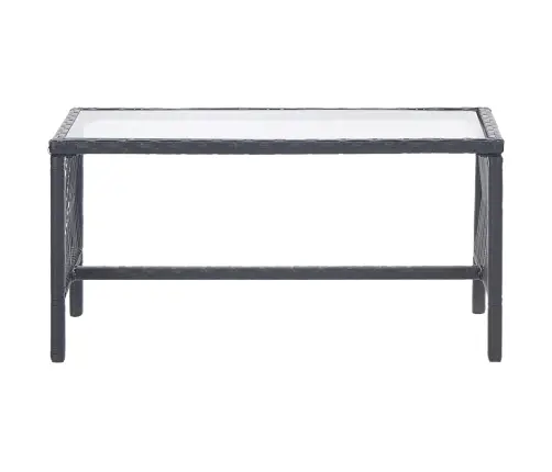 4-Daļīgs Dārza Atpūtas Mēbeļu Komplekts Ar Matraci, Melns Pe Vidaxl