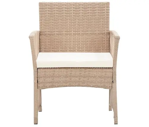 4-Daļīgs Dārza Atpūtas Mēbeļu Komplekts Ar Matraci, Bēšs Pe Vidaxl