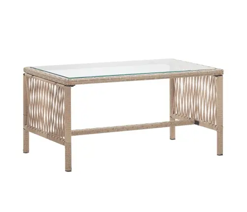 4-Daļīgs Dārza Atpūtas Mēbeļu Komplekts Ar Matraci, Bēšs Pe Vidaxl