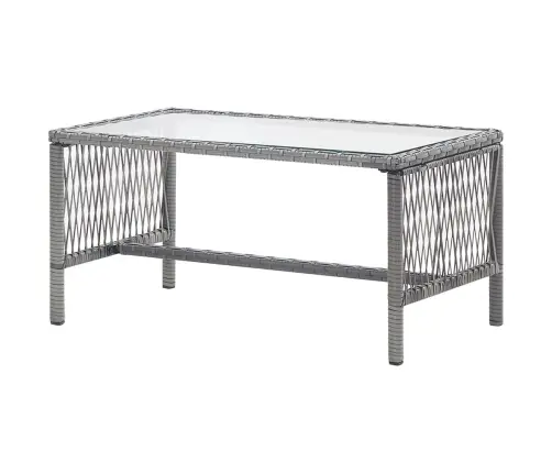 4-Daļīgs Dārza Atpūtas Mēbeļu Komplekts Ar Matraci, Pelēks Pe Vidaxl