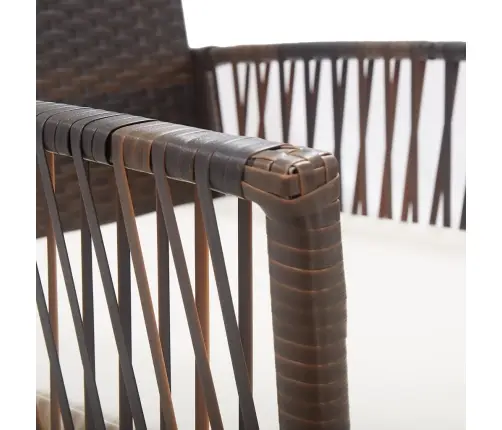 Dārza Atpūtas Krēsli Ar Matračiem, 2 Gab., Brūna Pe Rotangpalma Vidaxl