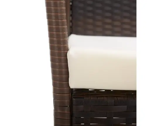 Dārza Atpūtas Krēsli Ar Matračiem, 2 Gab., Brūna Pe Rotangpalma Vidaxl