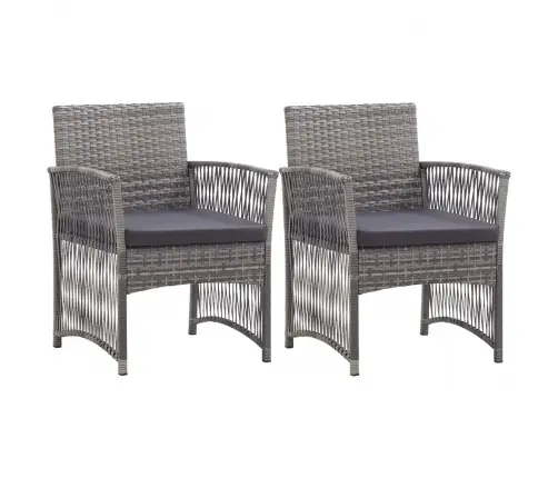 Dārza Atpūtas Krēsli Ar Matračiem, 2 Gab., Pe Rotangpalma Vidaxl