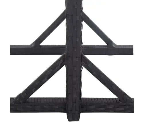 Sodo Stalas, Juodos Spalvos, 110X53X72cm Stiklas, Poliratanas