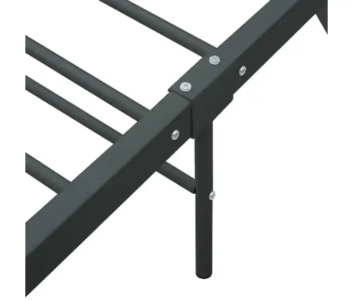 Gultas Rāmis, Pelēks Metāls, 100X200 Cm Vidaxl