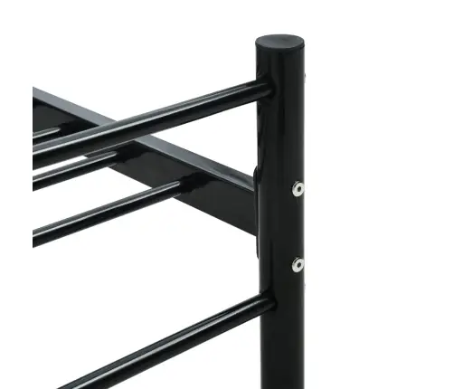 Voodiraam, Must, Metallist, 180 X 200 Cm