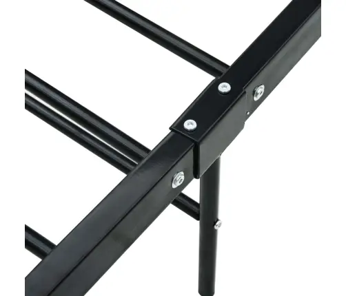 Voodiraam, Must, Metall, 100 X 200 Cm