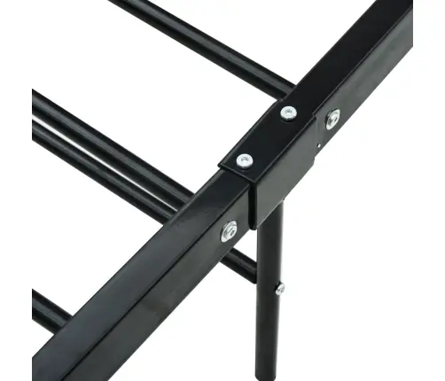 Gultas Rāmis, Melns Metāls, 120X200 Cm Vidaxl