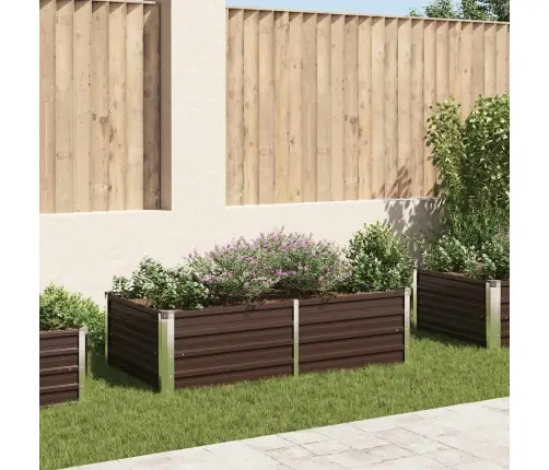 Puķu Kaste, Brūna, 160X80X45 Cm, Cinkots Tērauds Vidaxl