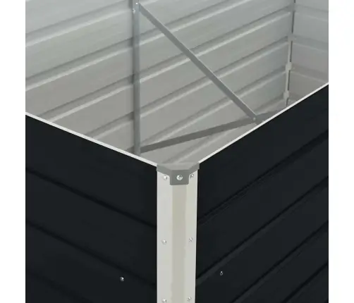 Puķu Kaste, Antracītpelēka, 160X80X45 Cm, Cinkots Tērauds Vidaxl