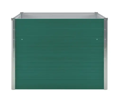 Kõrgendatud Peenrakast 100X100X77 cm Tsingitud Teras, Roheline