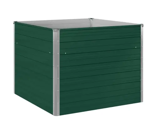 Kõrgendatud Peenrakast 100X100X77 cm Tsingitud Teras, Roheline