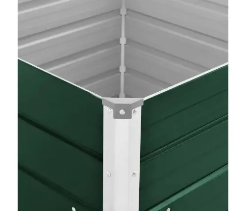 Kõrgendatud Peenrakast 100X100X77 cm Tsingitud Teras, Roheline