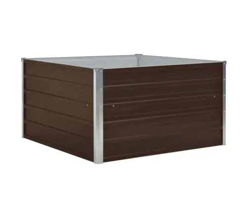 Kõrge Peenrakast 100 X 100 X 45 cm Tsingitud Teras, Pruun