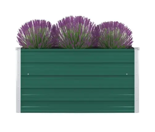 Puķu Kaste, Zaļa, 100X100X45 Cm, Cinkots Tērauds Vidaxl