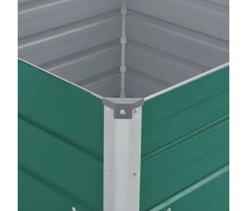 Puķu Kaste, Zaļa, 100X100X45 Cm, Cinkots Tērauds Vidaxl