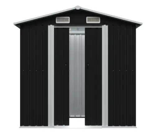 Dārza Šķūnis, Antracītpelēks, 204X132X186 Cm, Tērauds Vidaxl