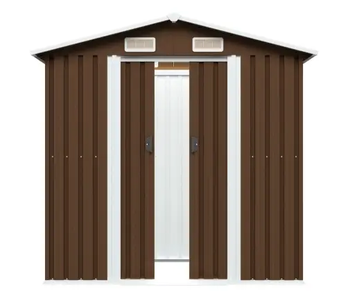 Dārza Šķūnis, Brūns, 204X132X186 Cm, Tērauds Vidaxl