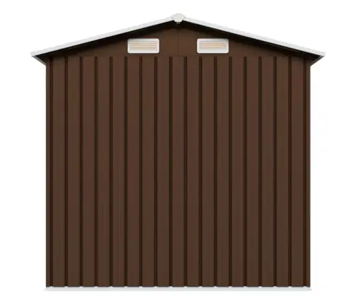 Dārza Šķūnis, Brūns, 204X132X186 Cm, Tērauds Vidaxl