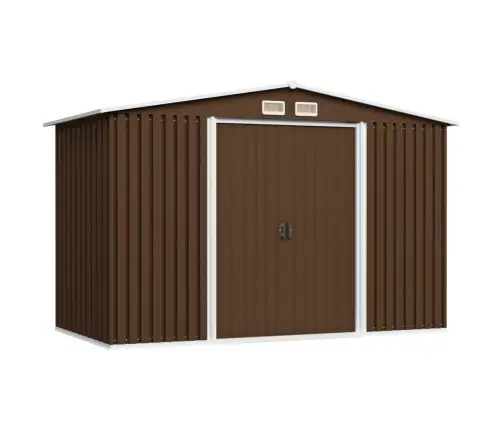 Dārza Šķūnis, Brūns, 257X205X178 Cm, Tērauds Vidaxl