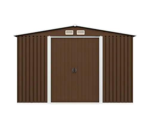 Dārza Šķūnis, Brūns, 257X205X178 Cm, Tērauds Vidaxl