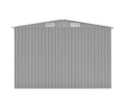 Dārza Šķūnis, Pelēks, 257X779X181 Cm, Cinkots Tērauds Vidaxl