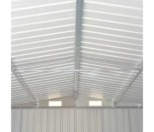 Dārza Šķūnis, Pelēks, 257X779X181 Cm, Cinkots Tērauds Vidaxl