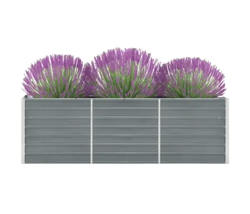 Augstā Puķu Kaste, Cinkots Tērauds, 240X40X77 Cm, Pelēka Vidaxl