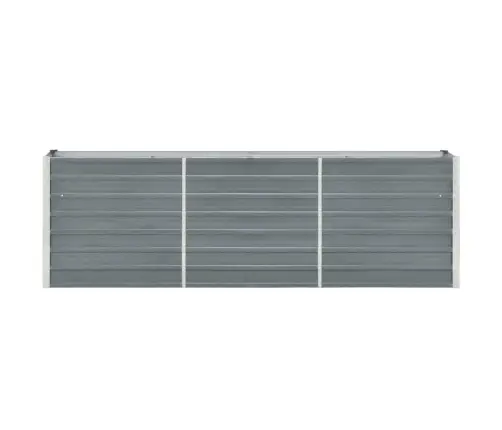 Augstā Puķu Kaste, Cinkots Tērauds, 240X40X77 Cm, Pelēka Vidaxl