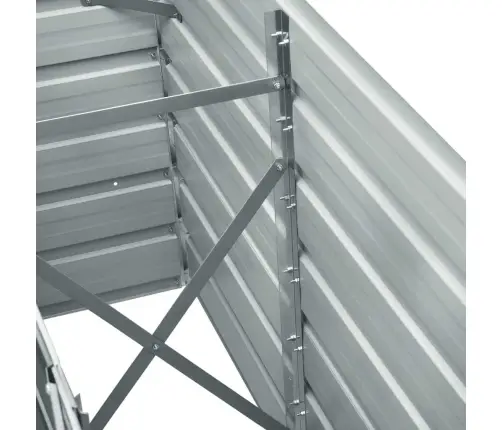 Augstā Puķu Kaste, Cinkots Tērauds, 240X40X77 Cm, Pelēka Vidaxl