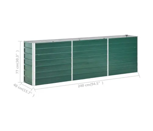 Taimelava, Tsingitud Teras, 240 X 40 X 77 cm Roheline