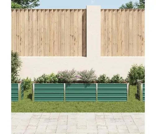 Augstā Puķu Kaste, Cinkots Tērauds, 240X40X45 Cm, Zaļa Vidaxl