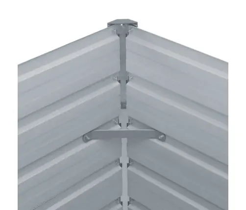 Augstā Puķu Kaste, Cinkots Tērauds, 400X80X77 Cm, Pelēka Vidaxl