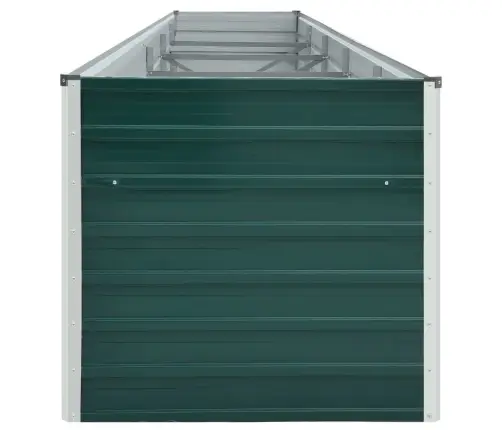 Augstā Puķu Kaste, Cinkots Tērauds, 400X80X77 Cm, Zaļa Vidaxl