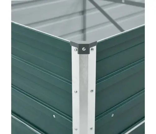 Augstā Puķu Kaste, Cinkots Tērauds, 400X80X77 Cm, Zaļa Vidaxl