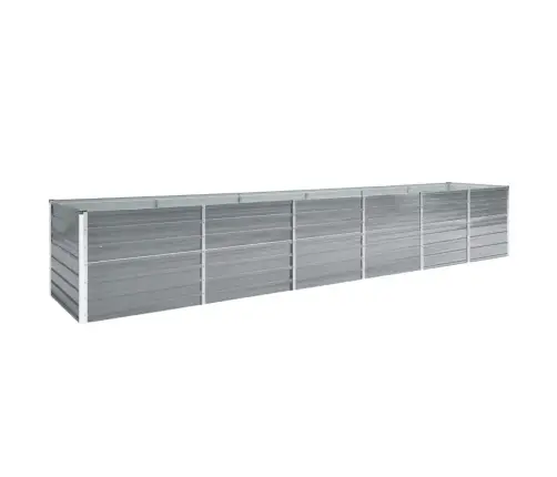 Augstā Puķu Kaste, Cinkots Tērauds, 480X80X77 Cm, Pelēka Vidaxl