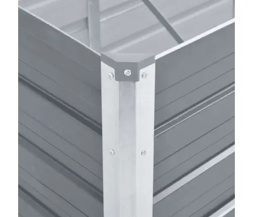 Augstā Puķu Kaste, Cinkots Tērauds, 480X80X77 Cm, Pelēka Vidaxl